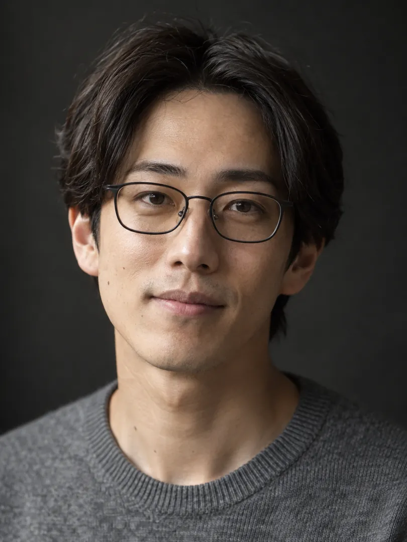 眼鏡をかけた30代男性のイメージ