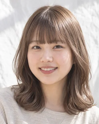 やわらかいベージュブラウンの髪のイメージ