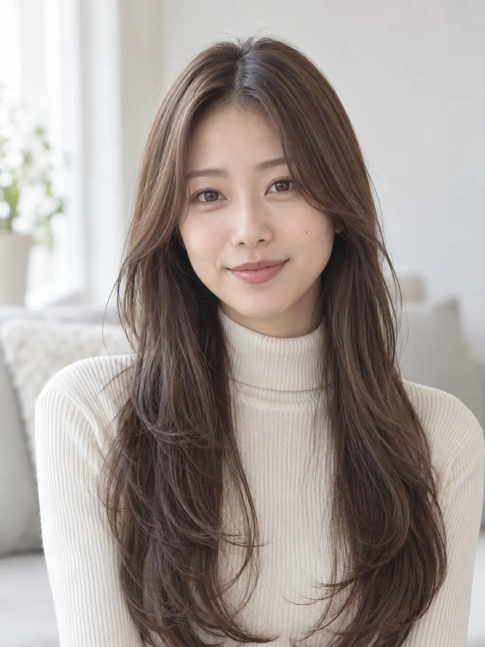 ロングレイヤーの女性のイメージ