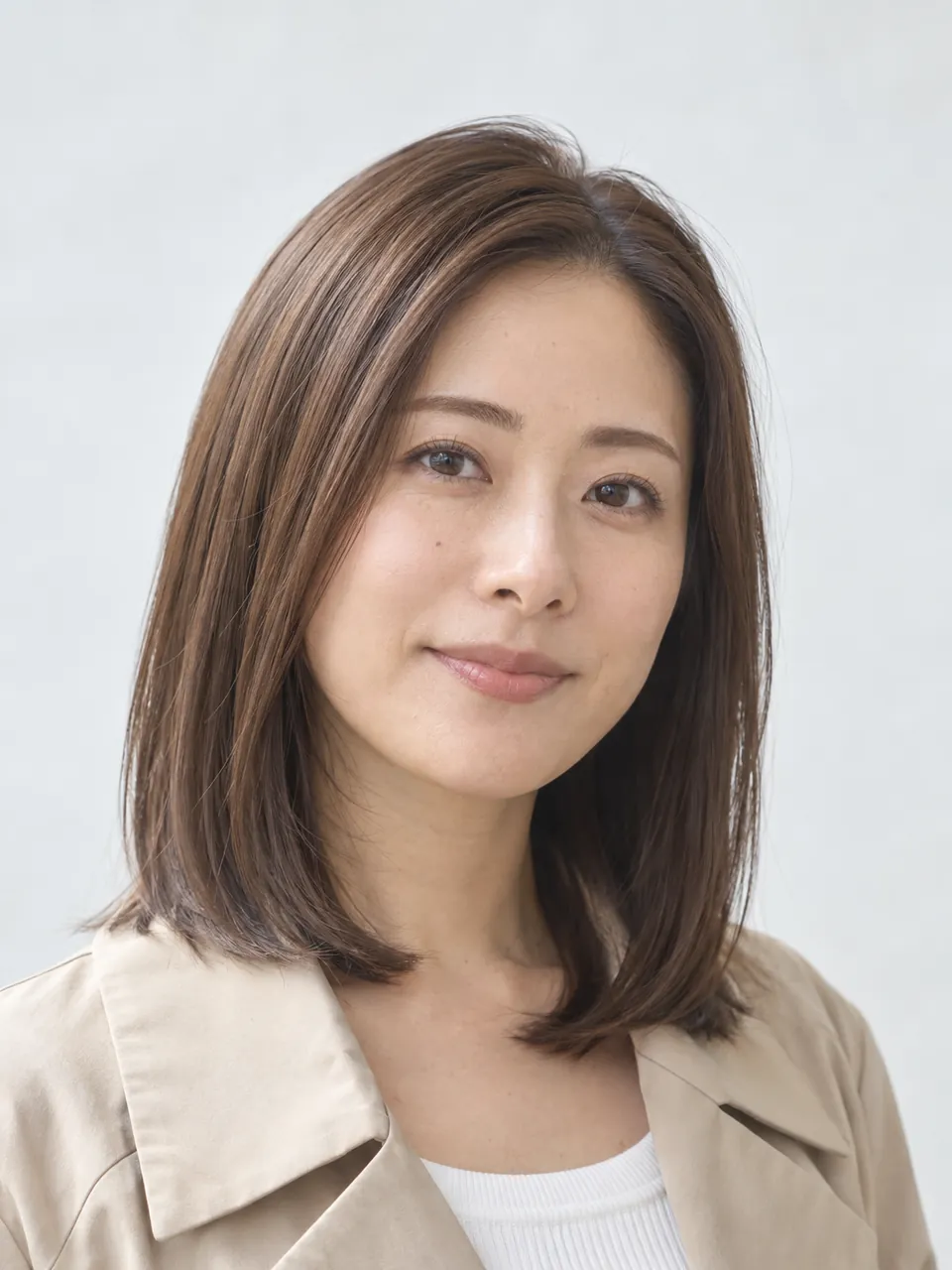 結べる長さのロブの女性のイメージ