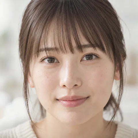 まっすぐに整った前髪