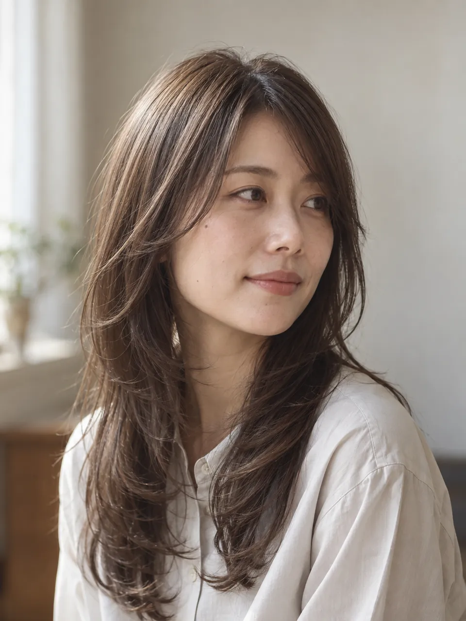 顔周りレイヤーを斜めから見たイメージ
